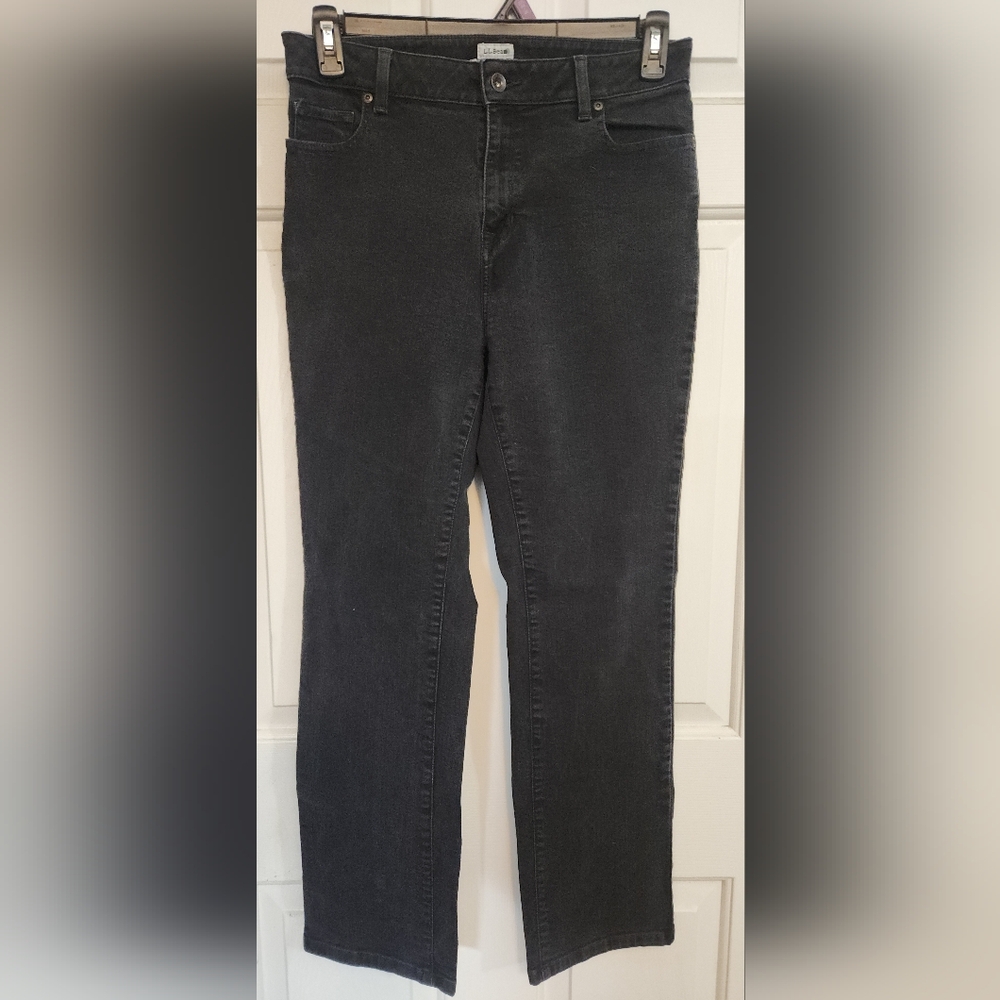 L.L. Bean Women's Charcoal Straight Leg Jeans